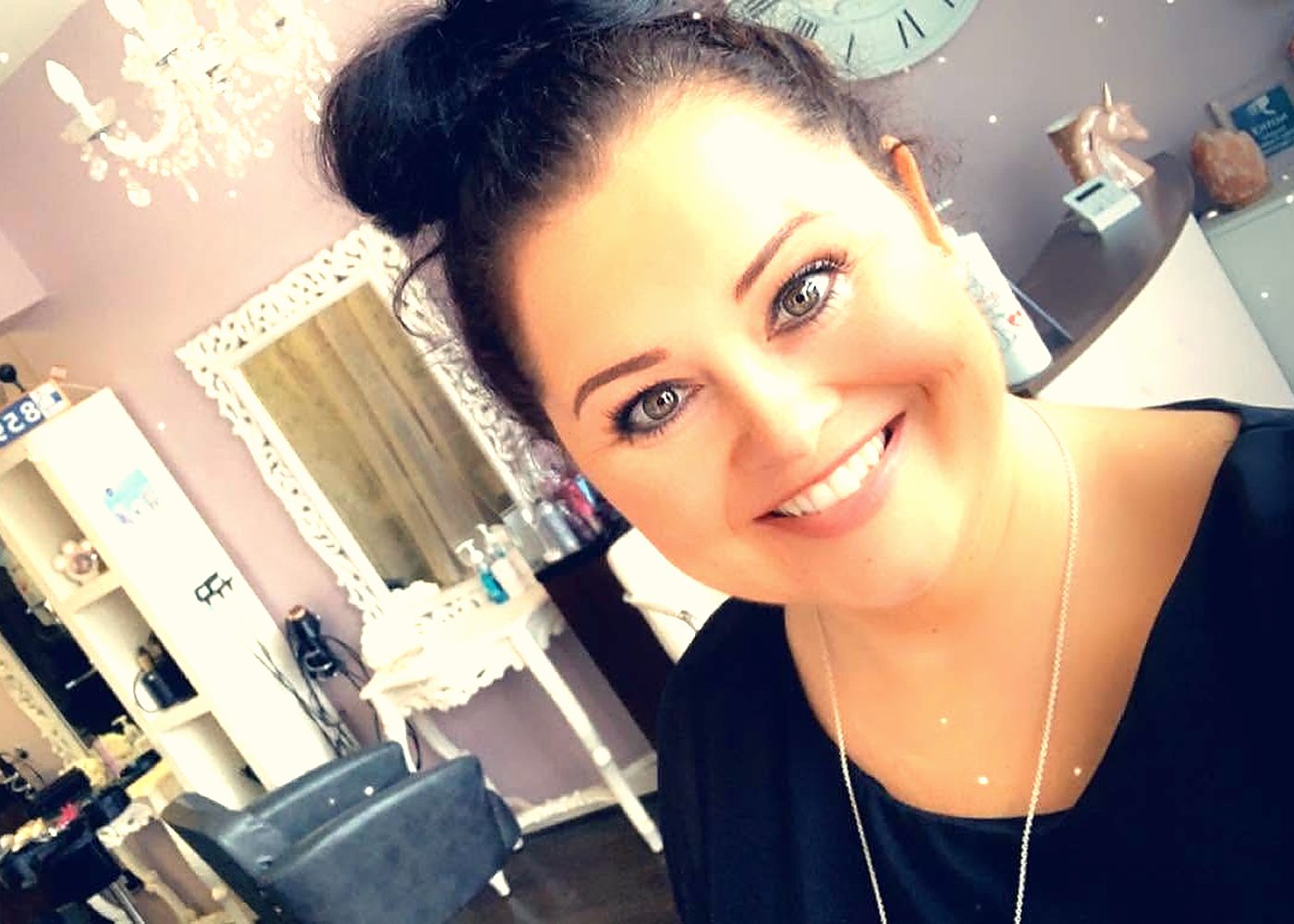 Alison Burns in her salon in Burnley